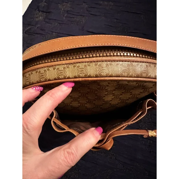 Celine Brown Tan Monogram Crossbody Bag - Picture 9 of 16